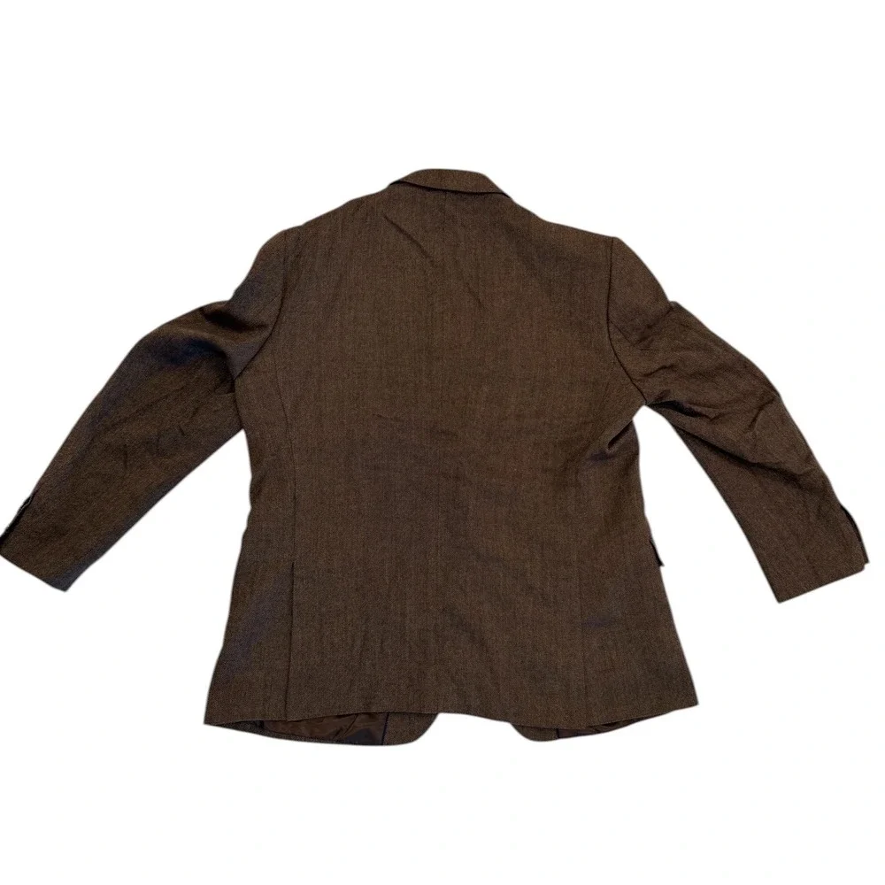 Stafford Signature Mens 52 Long Brown Merino Wool Blazer Classic Fit‎ Sport Coat